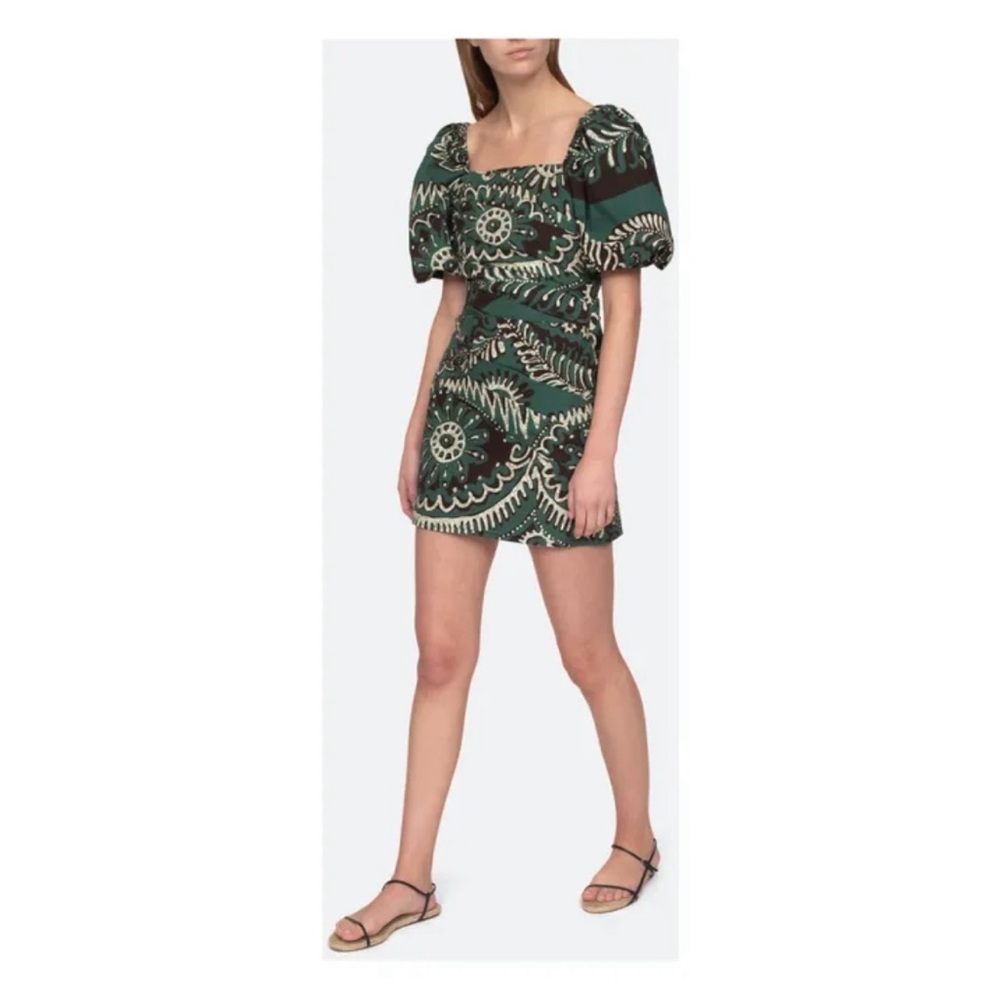 Sea New York - Charlough Print Puff Sleeve Draped dress. New with tags